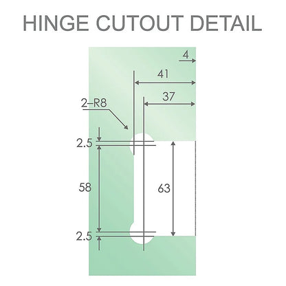 90° Brass Glass Shower Door L-Hinge in Gold - Mekamart Australia