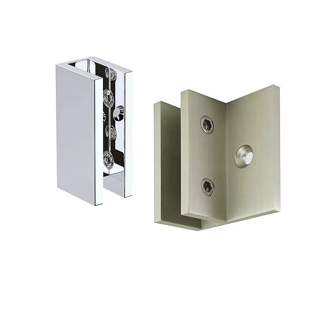 Glass-to-wall/floor Shower Screen F-bracket in Black - Mekamart Australia