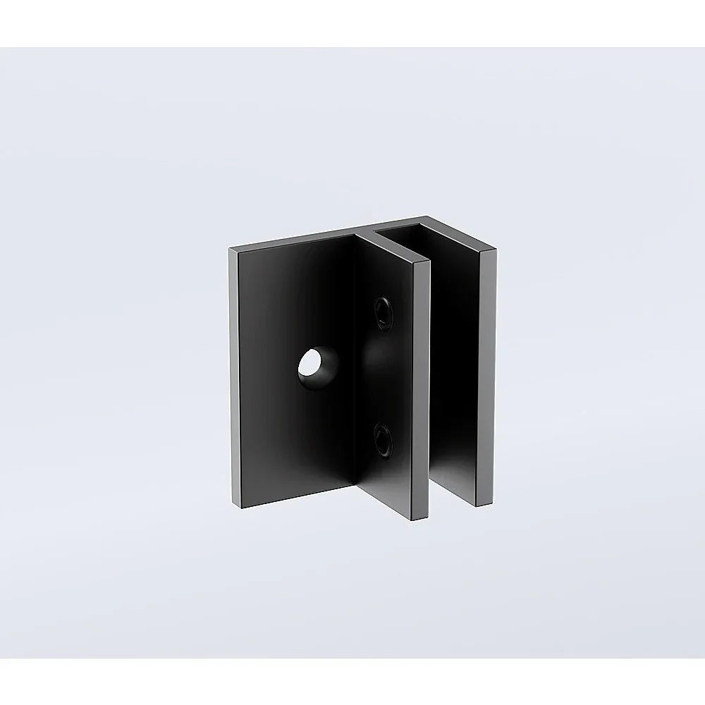 Glass-to-wall/floor Shower Screen F-bracket in Black - Mekamart Australia