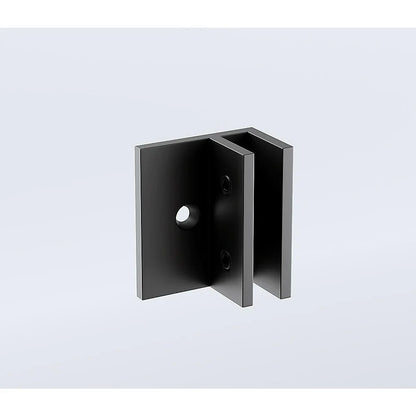 Glass-to-wall/floor Shower Screen F-bracket in Black - Mekamart Australia