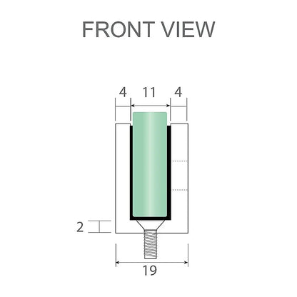 Glass-to-wall/floor Shower Screen U-bracket in Gold - Mekamart Australia