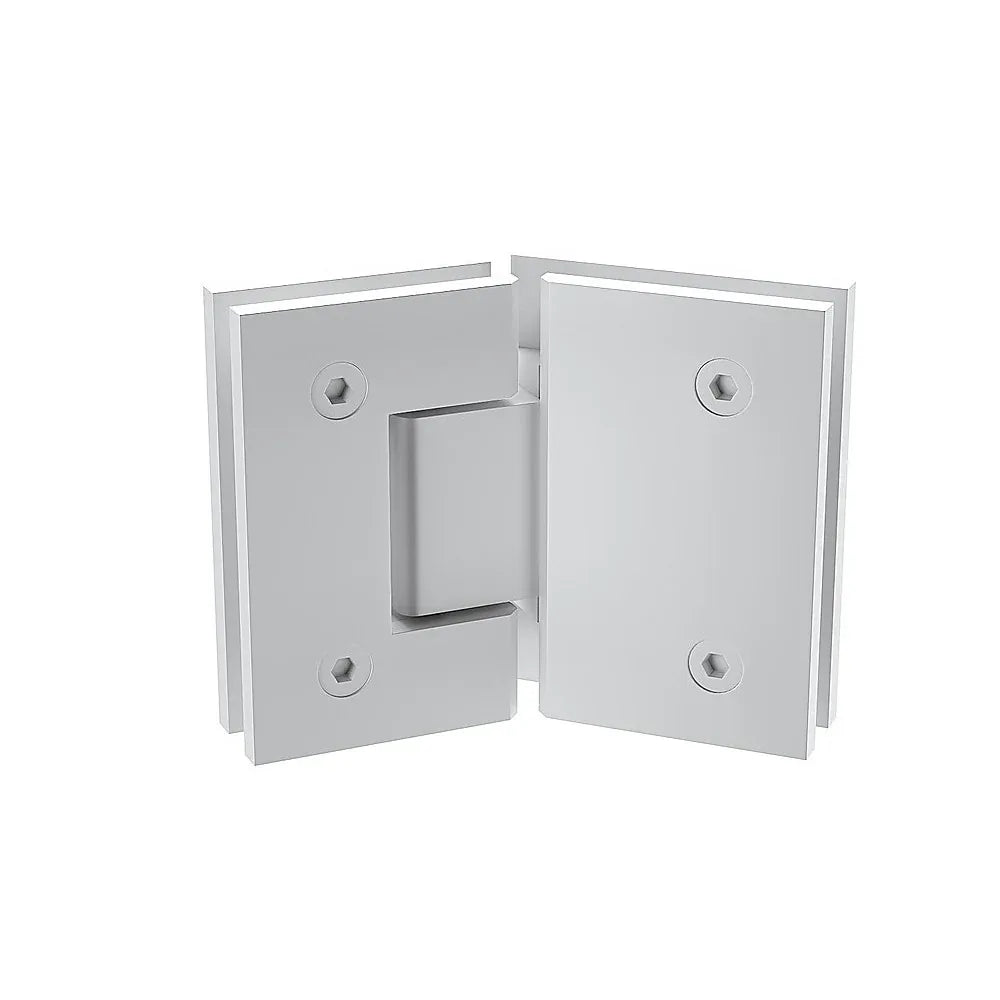 135° Glass-to-Glass Stainless steel Square Shower Hinge in White - Mekamart Australia
