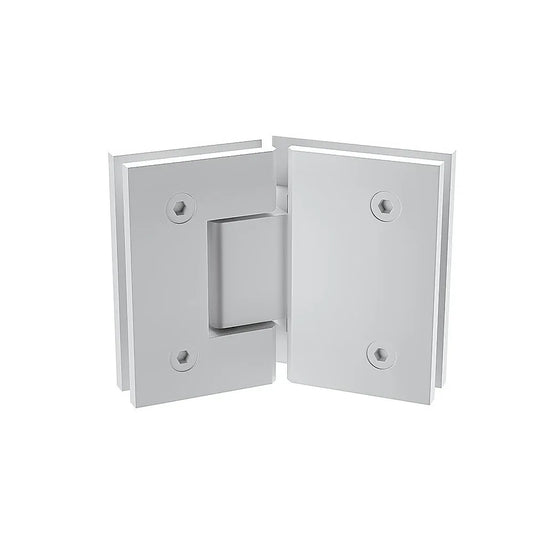 135° Glass-to-Glass Stainless steel Square Shower Hinge in White - Mekamart Australia