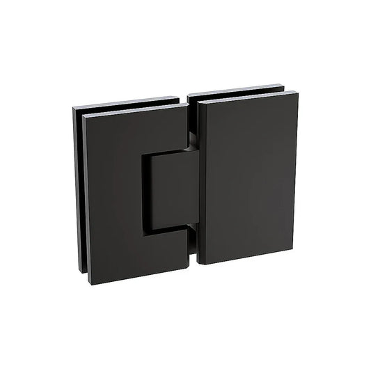 180 Degree Brass Glass to Glass Shower Door Hinge in Black - Mekamart Australia