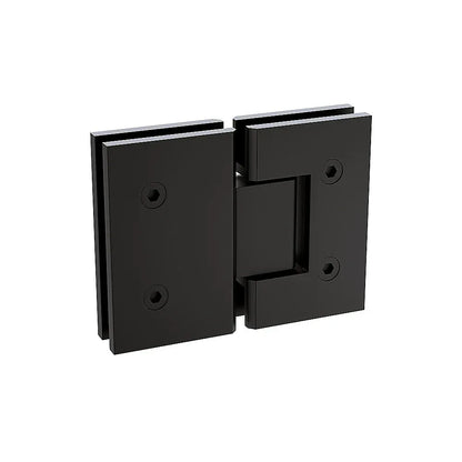 180 Degree Brass Glass to Glass Shower Door Hinge in Black - Mekamart Australia