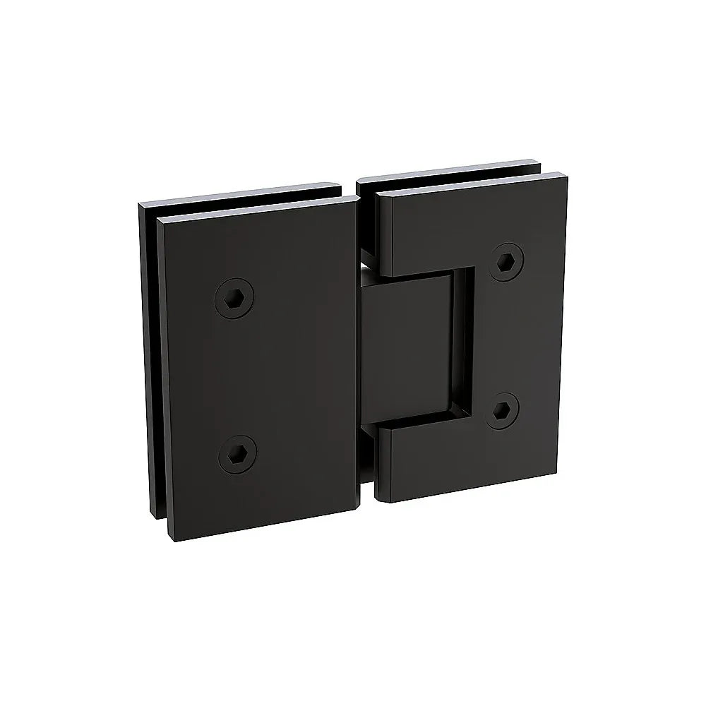 180 Degree Stainless steel Glass to Glass Shower Door Hinge in Black - Mekamart Australia