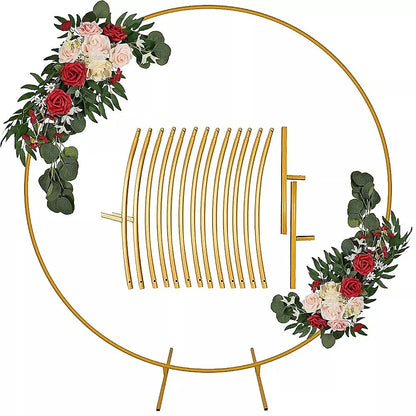 250cm Round Balloon Arch Frame Stand Gold - Mekamart Australia