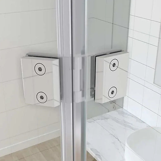 180 Degree Stainless steel Glass to Glass Shower Door Hinge in Gunmetal - Mekamart Australia