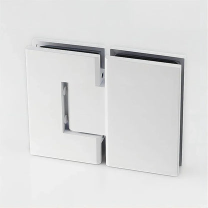 180 Degree Stainless steel Glass to Glass Shower Door Hinge in White - Mekamart Australia