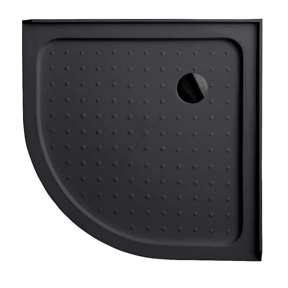 100x100cm Rounded Curved Shower Base in Black - Mekamart Australia