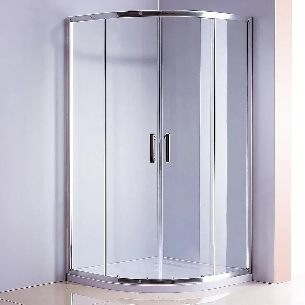 100x100cm Rounded Curved Shower Base in Black - Mekamart Australia