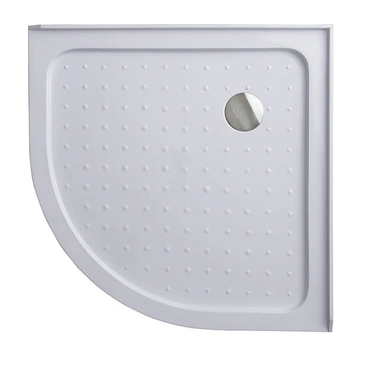 100x100cm Rounded Curved Shower Base in White - Mekamart Australia