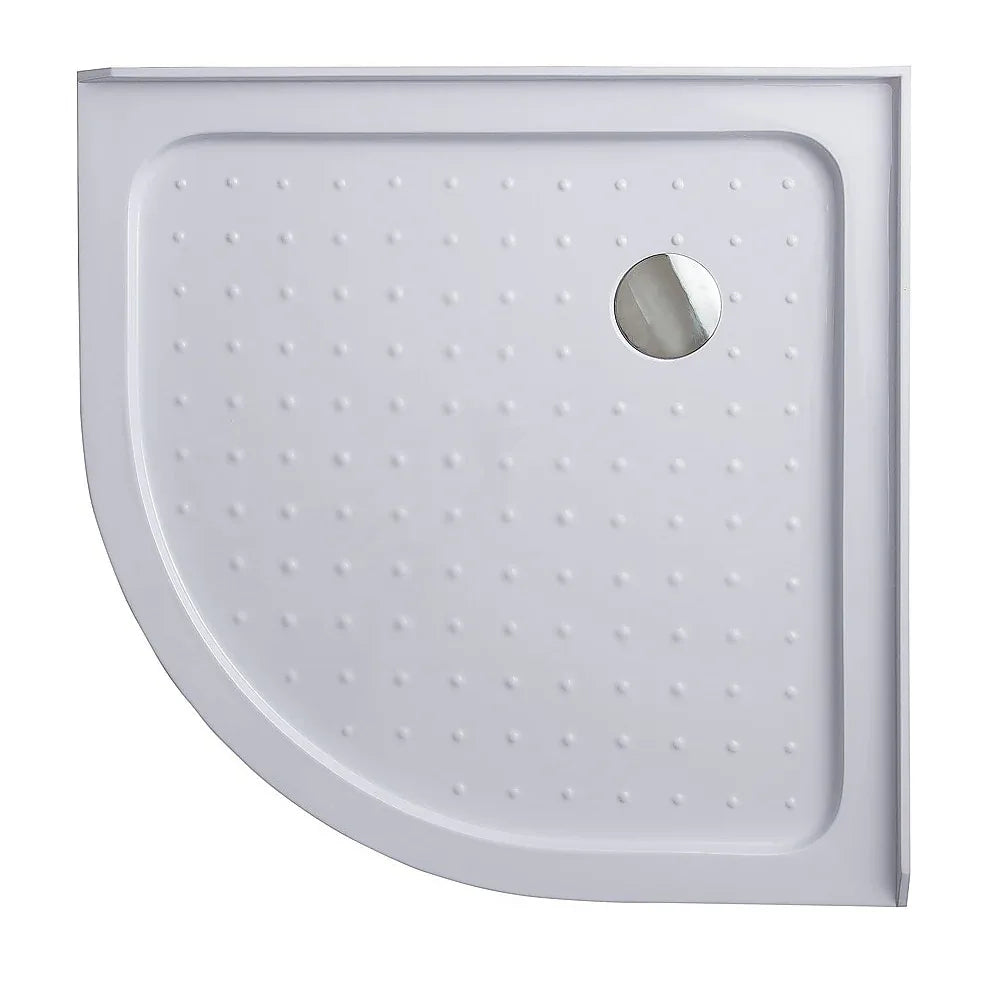 90x90cm Rounded Curved Shower Base in White - Mekamart Australia