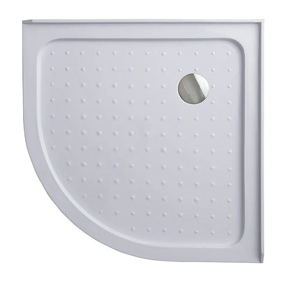 90x90cm Rounded Curved Shower Base in White - Mekamart Australia