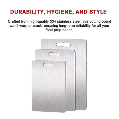 3 x 304SS Cutting Chopping Board Stainless Steel - Mekamart Australia
