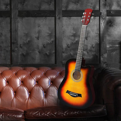 38" Full Size Acoustic Guitar – Beginner Wooden Guitar for Adults & Teens - Mekamart Australia