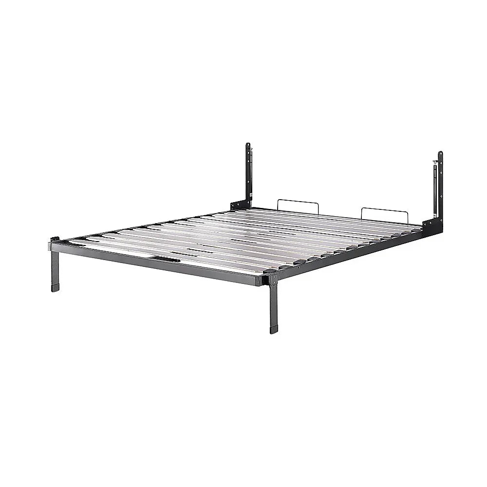 Queen Wall Bed in White – Space Saving Murphy Bed Kit with Silver Door Handle - Mekamart Australia