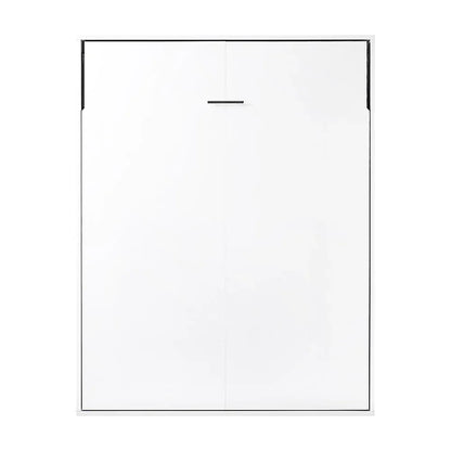 Queen Wall Bed in White – Space Saving Murphy Bed Kit with Black Door Handle - Mekamart Australia