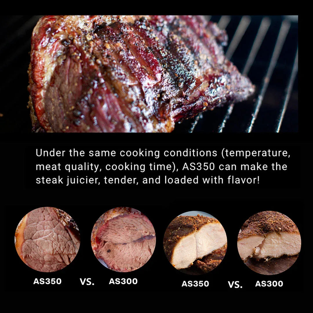 Asmoke AS350 Portable Wood Pellet Grill - Cyder Black - Mekamart Australia