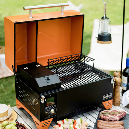 Asmoke AS350 Portable Wood Pellet Grill - Cyder Black - Mekamart Australia