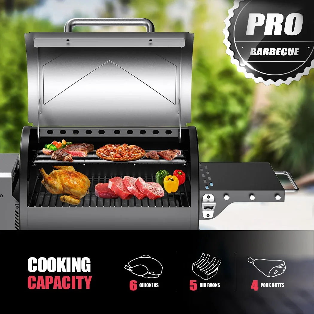Asmoke AS500N-2 WOOD PELLET GRILL SILVER - Mekamart Australia