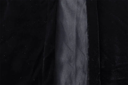 Large Velvet Curtains Black 600x230cm with 4m blockout+30 Hook, Pinch Pleat - Mekamart Australia