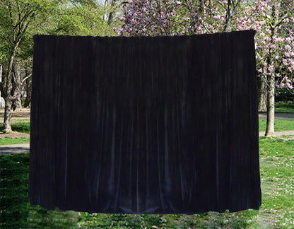 Long Large Velvet Curtains Black 620x270cm with 4m blockout+30 Hook New - Mekamart Australia