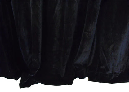 Long Large Velvet Curtains Black 620x270cm with 4m blockout+30 Hook New - Mekamart Australia