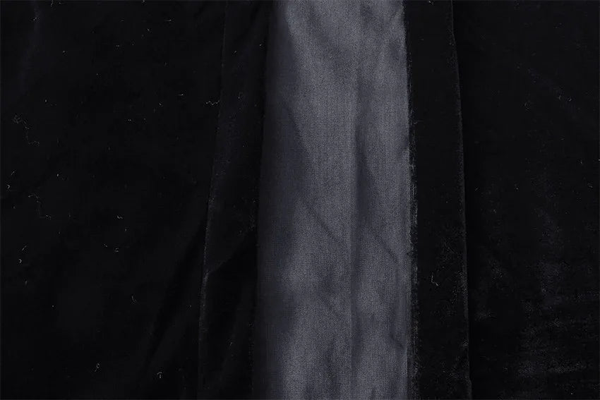 Long Large Velvet Curtains Black 620x270cm with 4m blockout+30 Hook New - Mekamart Australia