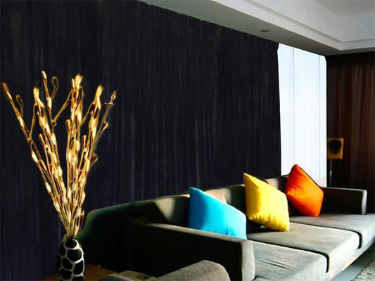 Long Large Velvet Curtains Black PINCH PLEAT 590x270cm + 30 Hooks Polyeste New - Mekamart Australia