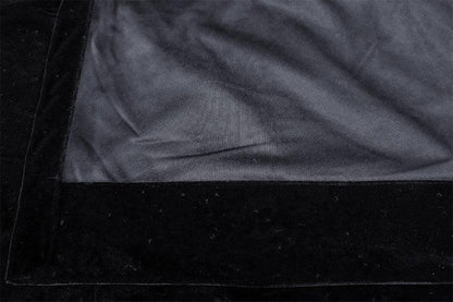 Long Large Velvet Curtains Black PINCH PLEAT 590x270cm + 30 Hooks Polyeste New - Mekamart Australia