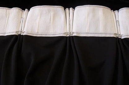 Long Large Velvet Curtains Black PINCH PLEAT 590x270cm + 30 Hooks Polyeste New - Mekamart Australia