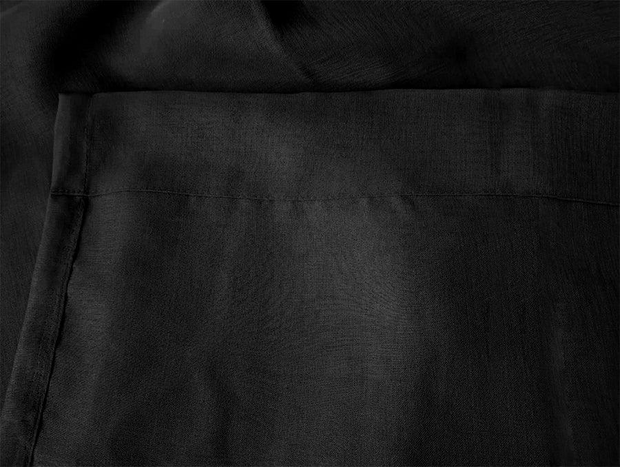 Sheer Voile Curtains 548cm wide 230cm Drop+30 Hooks Pinch Pleat New, Black - Mekamart Australia
