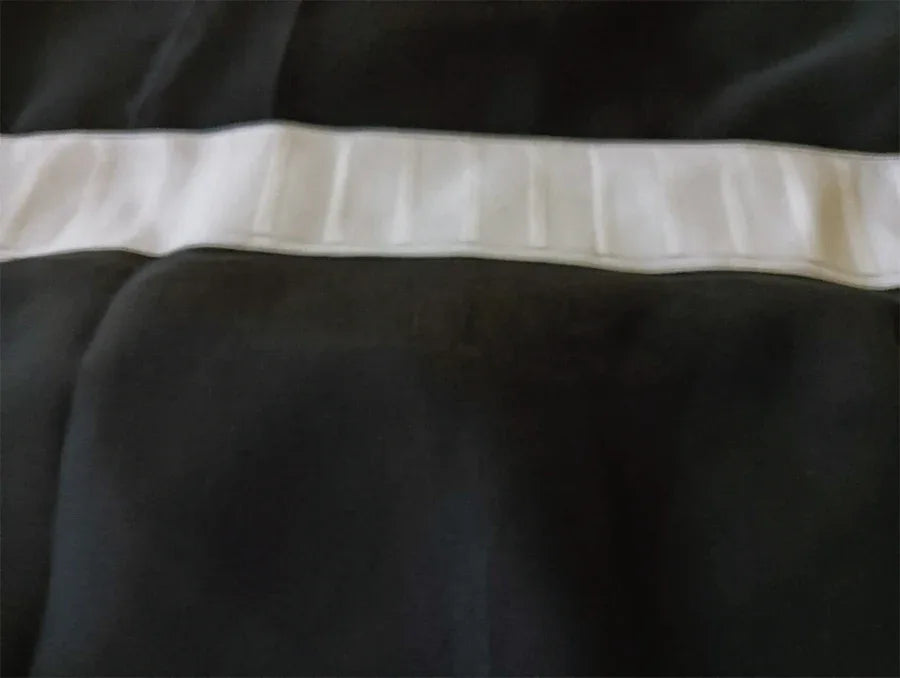 Sheer Voile Curtains 548cm wide 230cm Drop+30 Hooks Pinch Pleat New, Black - Mekamart Australia