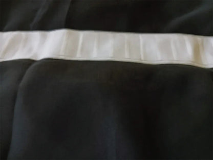 Sheer Voile Curtains 548cm wide 230cm Drop+30 Hooks Pinch Pleat New, Black - Mekamart Australia