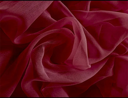 2 Sheer Voile Curtains 544cm wide 230cm long + 30 Pinch Pleat Hooks Wine Red New - Mekamart Australia
