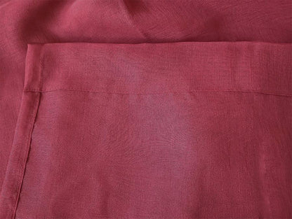 2 Sheer Voile Curtains 544cm wide 230cm long + 30 Pinch Pleat Hooks Wine Red New - Mekamart Australia
