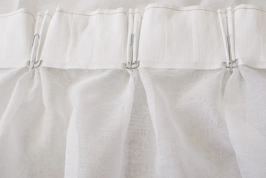 2 Sheer Voile Curtains 530cm wide 230cm long + 30 Hooks New - Mekamart Australia