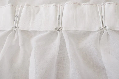 2 Sheer Voile Curtains 530cm wide 230cm long + 30 Hooks New - Mekamart Australia