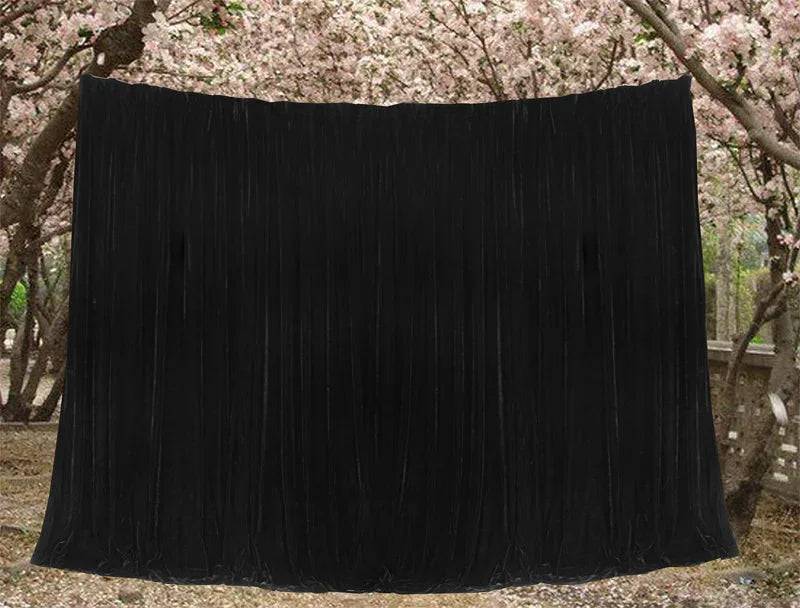 Long Large Thick Black Velvet Curtains 580x270cm+full liner,Blockout,Pinch Pleat - Mekamart Australia