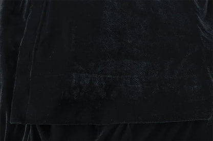 Long Large Thick Black Velvet Curtains 580x270cm+full liner,Blockout,Pinch Pleat - Mekamart Australia