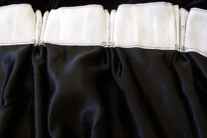 Long Large Thick Black Velvet Curtains 580x270cm+full liner,Blockout,Pinch Pleat - Mekamart Australia