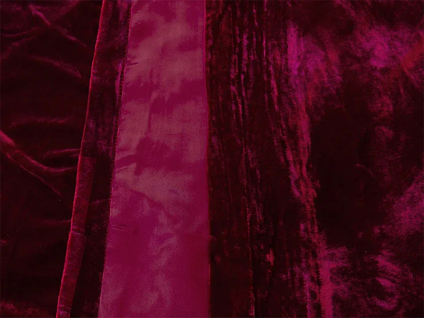 Large Thick Velvet Curtains 590x230cm with full liner 30 hooks Burgundy New - Mekamart Australia