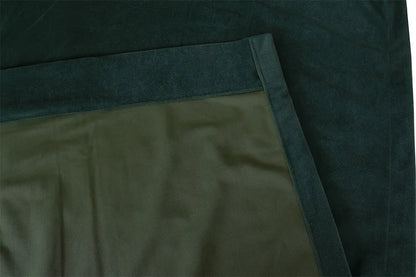 Large Thick Faux Mink Velvet Curtains 270x 230cm+15 Hooks Pinch Pleat, Green,New - Mekamart Australia