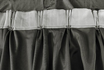 Large Thick Velvet Curtains Warp Knitted Velvet 540x270cm+Hooks Pinch Pleat Grey - Mekamart Australia