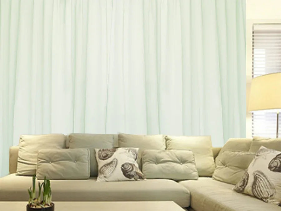Milk White Large Curtains 570x270cm PINCH PLEAT 2 panel High Level Fab. for Wall - Mekamart Australia