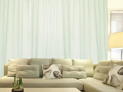 Milk White Large Curtains 570x270cm PINCH PLEAT 2 panel High Level Fab. for Wall - Mekamart Australia
