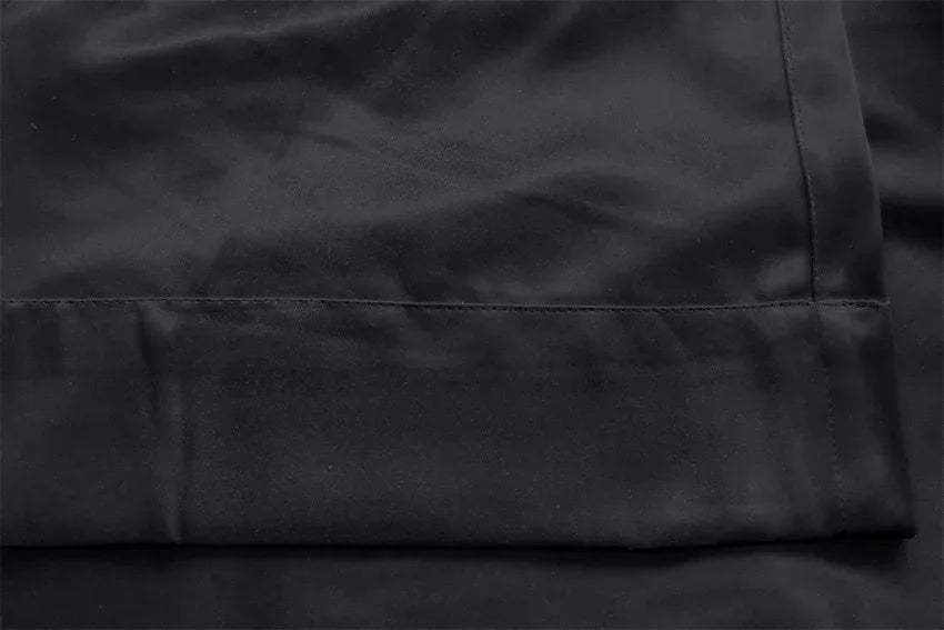 Blockout Curtains 2pcs 137x160cm PINCH PLEAT Blackout High Level Fabric Black - Mekamart Australia