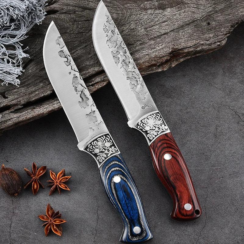 NNEOBA Forged Cleaver Kitchen Chef Knife - With Cover (2pcs) - Mekamart Australia