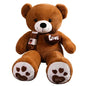 NNECN Huge 100cm Brown Giant Teddy Bear Toys Stuffed Animals Soft Plush Cotton Scarf Bear Hold Pillow Doll - Mekamart Australia